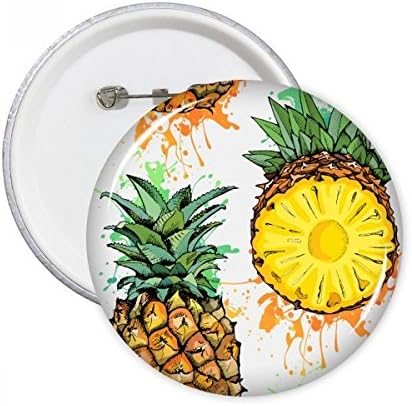 Žuta ananas tropskog tropskog voća okrugla grb amblem ukras za ukrašavanje amblema 5pcs