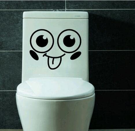 Sikye 3d Crtić naljepnica za kupaonicu zidne naljepnice za WC školjku Happy Face naljepnice