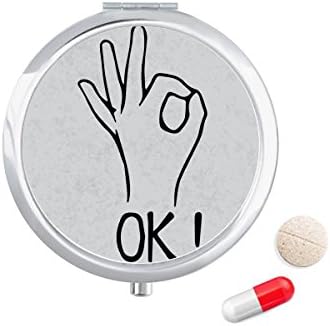 Black OK personalizirani uzorak pokreta torbica za pilule džepna kutija za odlaganje lijekova
