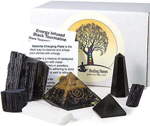 Beverly Hrast naplaćeni crni turmalinski kristal Kompletni komplet - turmanski kamen za zaštitu EMF-a i uzemljenje