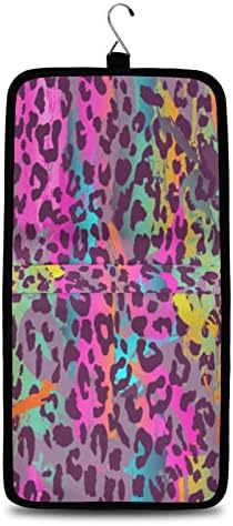 Viseća putna toaletna torba šareni Leopard Print vodootporna kozmetička torba velikog kapaciteta