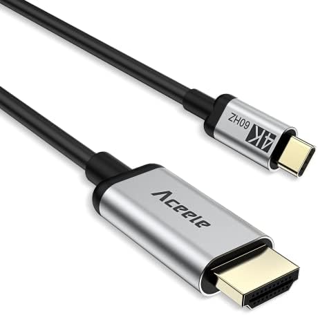 Aceele USB C do HDMI adapter za kabel 6ft / 1,8m, 4K 60Hz USB tip C do HDMI [Thunderbolt 3