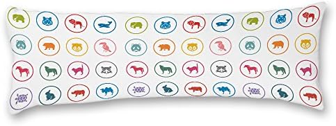Ailovyo Silky Mekani satenski životinje uzorci karoserije jastuk za jastuk, 20 x 54