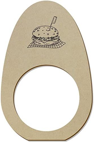 Azeeda 5 X 'Burger' Drveni prstenovi / Držači