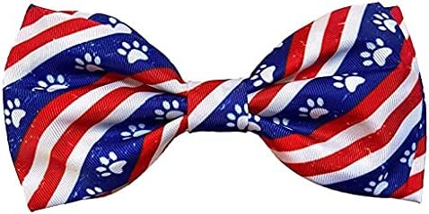 Huxley & Kent kravata za kućne ljubimce | Paws & Stripes | 4. jula Velcro pričvršćivanje kravate kravate |
