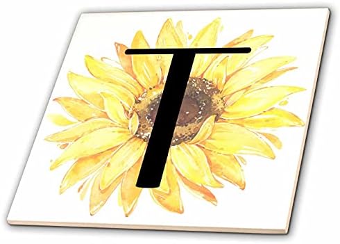 3drose Monogram t lijepa slika akvarela Suncokretovih pločica