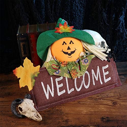 BESTOYARD Halloween viseća oznaka sa dobrodošlicom engleske riječi znak nasmijano lice trgovački centar