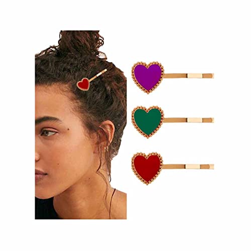 Jonky 3pcs Valentines Dan kose za kosu za kosu za kosu Barrettes Love Hair Pins Sweet Hair Pribor