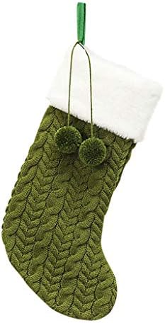 Mini plaid božićne čarape Čančane manžetne poklone sa plišanim dekornim vrećicom Početna Dekor na putu