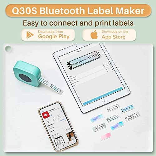 Memking small Label Maker Q30S Label Makers with Tape Portable-Wireless Bluetooth Label Maker sa različitim
