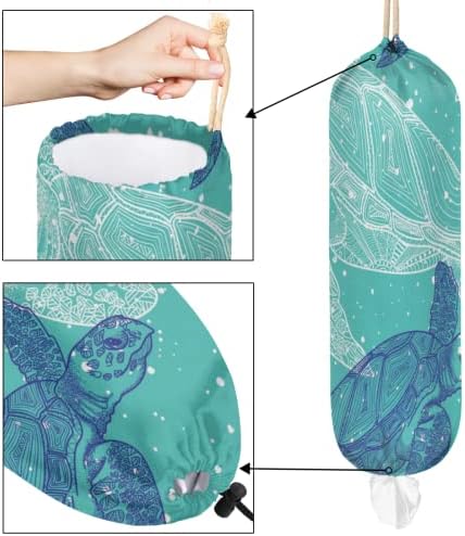 Turtle Pattern plastična kesa držač za zidni nosač torba za namirnice Organizator kesa za smeće plastična