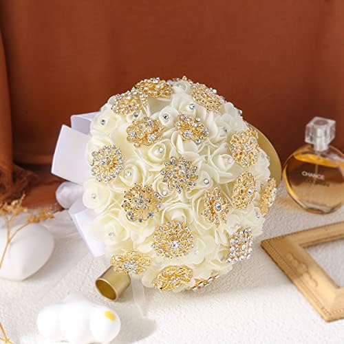 WMhaimo 24pcs Asortirani kristalni Rhinestones Brooch igle za broš za DIY Wedding Bukets Kit
