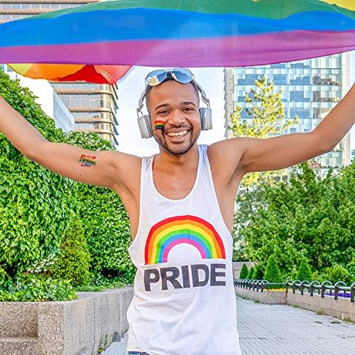 Resinta 45 komada Gay Pride Rainbow Privremene tetovaže Rainbow Naljepnice za zastavu Izmjenjiva vodootporna tijela