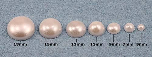 Allstarco Pearl ravna stražnja akril okrugla Cabochons Plastični Rhinestones Pearl Gems Ulike za nakit,