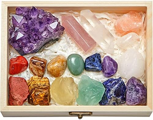 Kristali i ljekovito kamenje, 7 CHAKRA kamenje Cleaning Crystals, 7 padu kamena, boce od 19