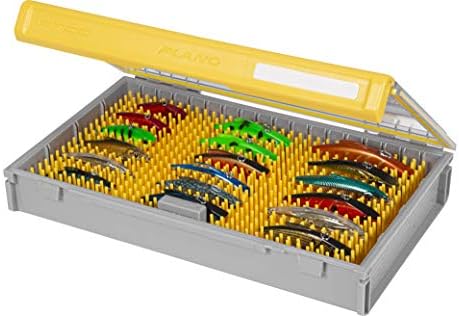 Plano Edge Flex Crankbait 3700 Premium komunalna kutija, siva i žuta sa čistim poklopcem, vodootporna kutija