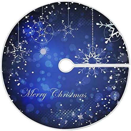 Xigua plavi božićni snježni pahulji od suknje od stabla 36 inča, unutarnji božićni prostirki za božićnu