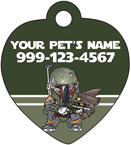Boba Fett pet ID oznaka za pse & amp; mačke personalizirani W / ime vašeg ljubimca & Broj