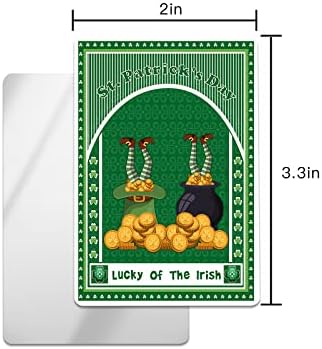 OComster Elf Feet Gold Pot sreća irskog kompaktnog ogledala Bulk Mini Card Mirror, Happy Green