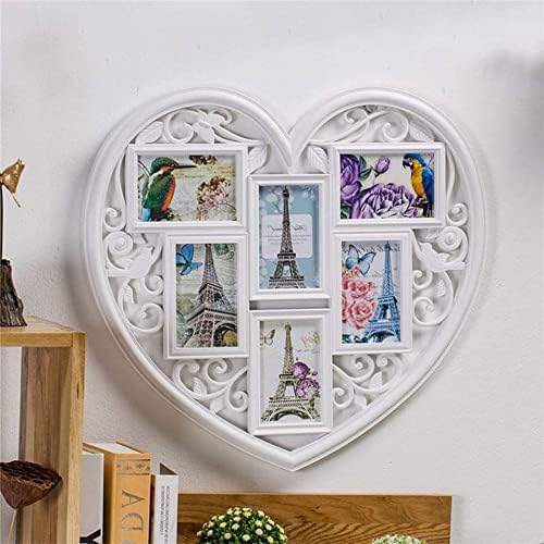 MHYFC srčani veliki bijeli viseći kolaž Foto okvir Vjenčanje ili ljubavnici Poklon Početna Dekoracija