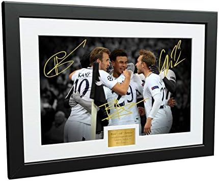 12x8 A4 Tottenham Hotspur vs Real Madrid 3-1 potpisan Harry Kane Dele Alli Christian Eriksen Spurs Autographed