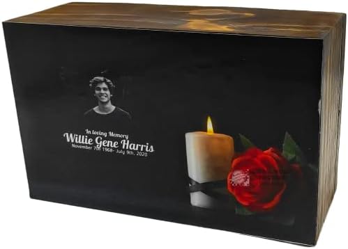 Emajl obložena urnom kremiranjem urn, sagrevna urna, fotografija sa svijećama i ružama s prilagođenom