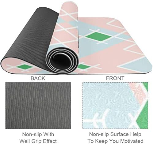 Siebzeh Geometric Cute Premium Thick Yoga Mat Eco Friendly Rubber Health & amp; fitnes non Slip
