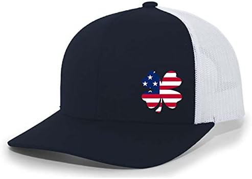 Muški Golf Lucky američka zastava Clover vezena mrežasta Kamionska kapa
