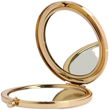 ZIYTEX dvostrano toaletno ogledalo prijenosni kozmetički sklopivi kompaktni držač ogledala za nošenje malo ogledalo