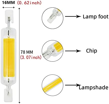 CITNni 5w R7s LED sijalica 78mm Led halogene zamjenske sijalice 110-140v 500Lm J-Type T3 dvostrane sijalice