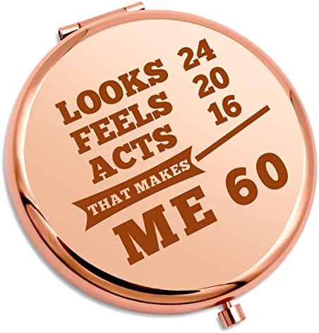 60. rođendanski poklon za žene baka mama svekrva kompaktno ogledalo za šminkanje 60 godina predstavlja