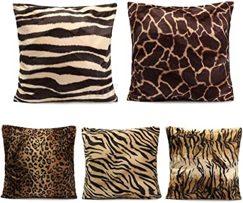 Petsola životinjski tisak Leopard Zebra Backing Jastuk jastučni stilovi jastuka, stil 04, 45x45cm