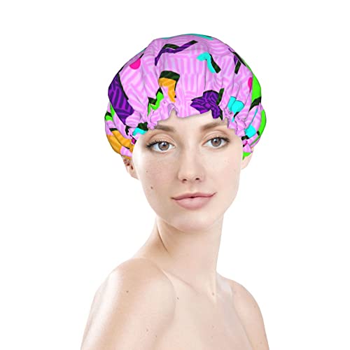 Tuš kajanje za kosu veliki geometrijski uzorak u retro stilu kap za kupanje prijenosna kapa za kosu Grace Podesiva