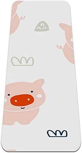 Siebzeh slatka životinja svinja kruna uzorak Premium debeli Yoga Mat Eco Friendly gumene zdravlje & amp;