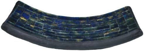Zanimljiv dizajn mozaik staklena ladica - duboka plava morska tema - 8 za 4 inča