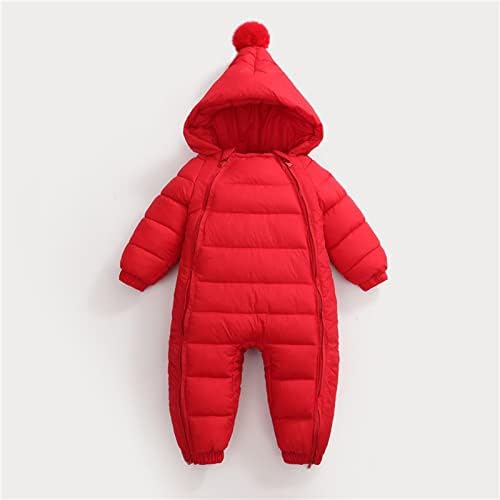 Toddler Boys Girls dugih rukava Čvrsta boja zimski kaput jaknu zadebljanje vjetra topli topli skok dječački