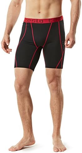 TSLA muške kratke hlače za atletske kompresije, sportske performanse Aktivne hladne tegbe za sušenje