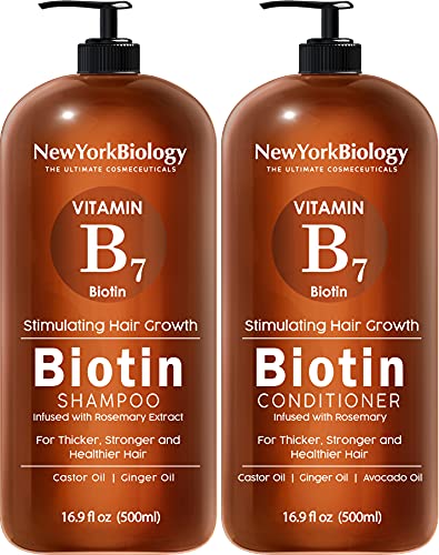 New York Biology Biotin šampon i regenerator Set za rast i stanjivanje kose – formula za zgušnjavanje