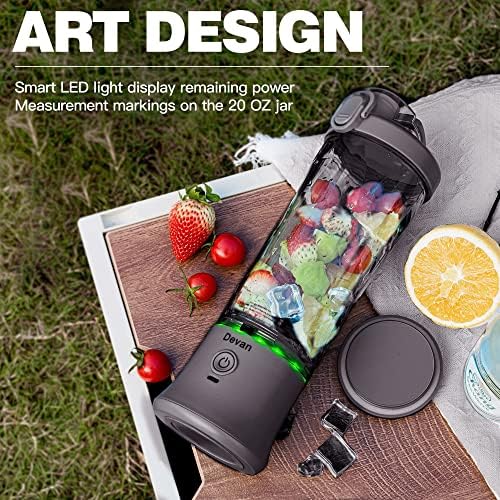 Prijenosni Blender, 270 W za šejkove i Smutije vodootporni Blender USB punjiv sa 20 čaša blendera