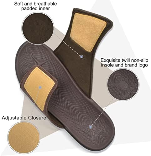 KuaiLu Mens Slides sportske sandale sa mekanim jastukom sa plantarnim fasciitisom potpora za