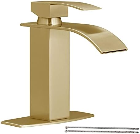 Howpro četkani zlatni mesingana rupa vodopad slavina za umivaonik sa kupaonicom sa kupaonicom, ručnik, ručnik,