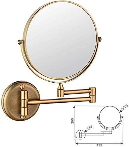 Lianxiao-proširenje sklopivog kozmetičkog ogledala za brijanje u kupaonici-3x uvećanje ogledala od