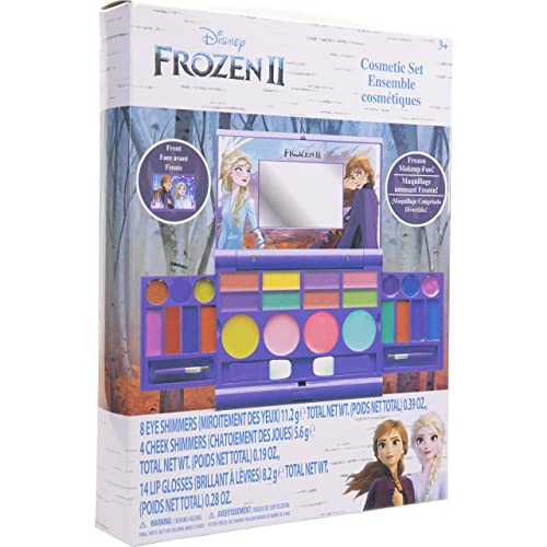 Disney Frozen 2-Townley Girl kozmetički kompaktni Set sa ogledalom 22 sjajila za usne, 4 sjaja za tijelo, 6