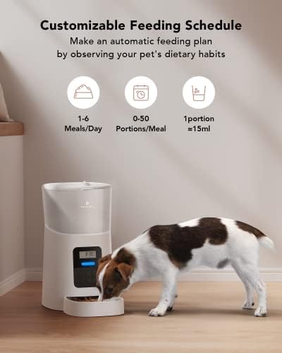 Petlibro Automatsko uvlačenje Cat, 6L Auto kućni ljubimac Dizajn suhih hrane sa dizajnom bez klopa, LED indikacija