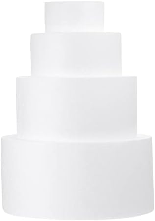 Vrhovi od anoičnog kolača Cupcake Toppers okrugli pjena torta za torte Dummmy Set: 1 set 4pcs