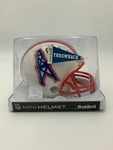 MIKE MUNCHAK potpisao Houston OILERS Riddell VSR4 mini helmet w / HOF 2001 - JSA-autograme NFL Helmets
