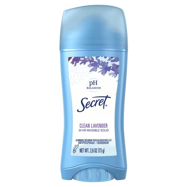 Tajni antiperspirant / dezodorans, nevidljivi čvrsti, čist miris lavande 2,6 oz.