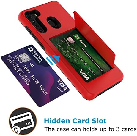 Hisdou kompatibilan sa Samsung Galaxy A21 slučaj, novčanik Cover ID držač kreditne kartice Slot