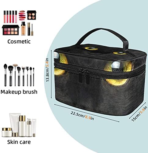 Tbouobt pokloni za muškarce Žene šminke torbe toaletne torbice Male kozmetičke torbe, crne mačke