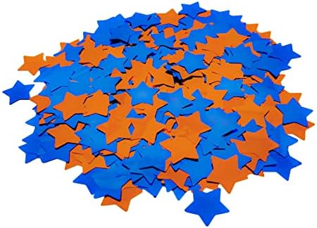 Plava i narandžasta folija Confetti, Star Foil Glitter Tabela Confetti, Pjenušava za dekoraciju zabave